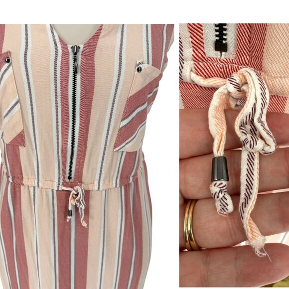 Torrid Mini Shirt Challis Dress 2X 18 20 Pink Stripe Zip Front Sleeveless READ - Picture 6 of 16